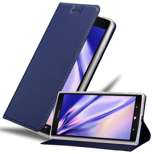 Fodral - CADORABO - Nokia Lumia 1520 - Blå - Halvstyv - Magnetisk stängning Blå