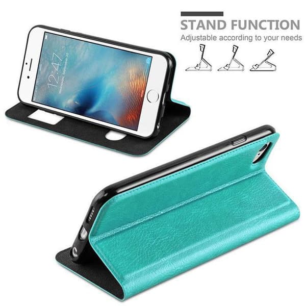 Flipfodral för iPhone 6 PLUS / 6S PLUS Fodral i TURKOS MINT Skydd Blå