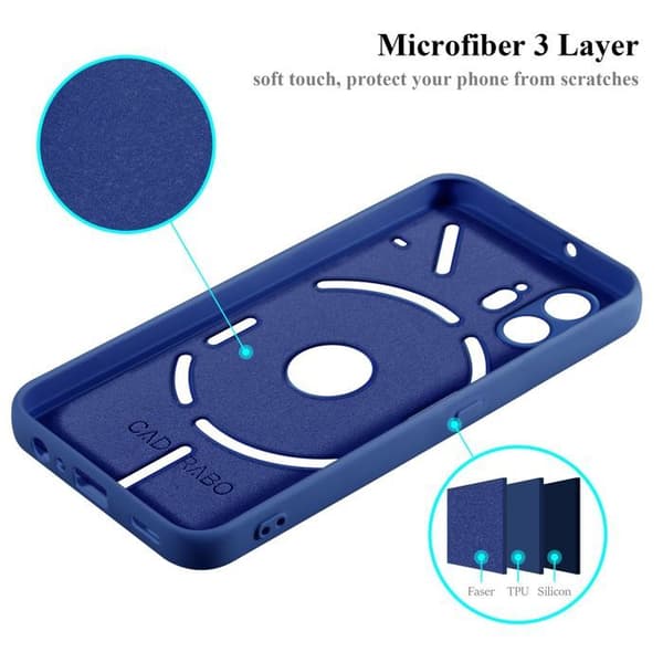 Skyddande stötsäker skal för Nothing Phone 2 i LIQUID BLUE Blå