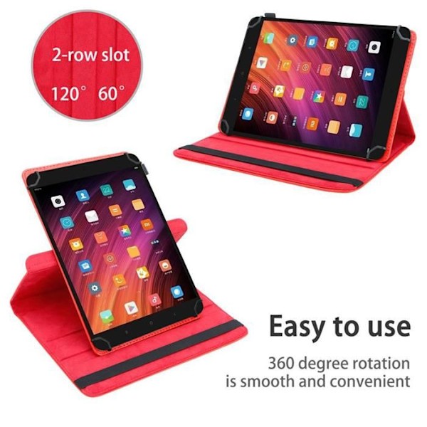 Skyddsomslag för Xiaomi Mi Pad 3 (7,9 tum) Etui i RÖD Faux läder Plånbok Wallet 360 graders skydd Röd