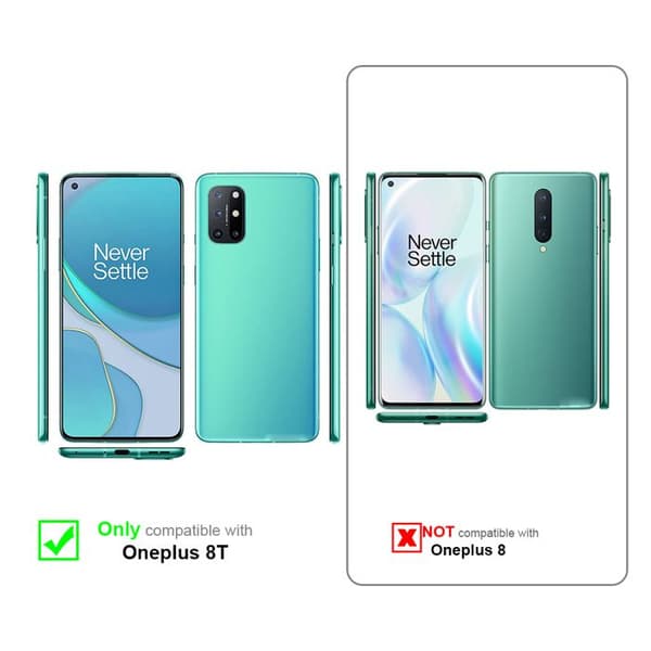 Transparent stötsäker silikonfodral för OnePlus 8T Vit