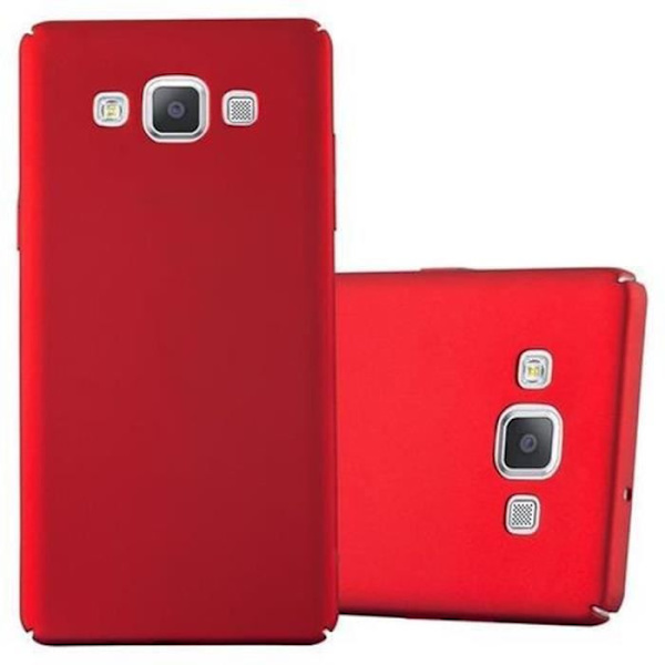 Cadorabo Fodral Samsung Galaxy A5 2015 (5) RÖD METALL MATTT METALL Hårt plasthölje Skydd Hårt fodralfodral Ultra Slim Bumper Röd