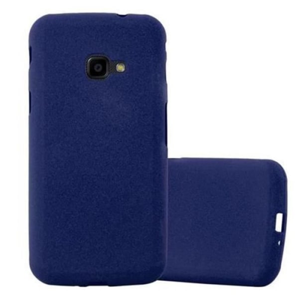 Samsung Galaxy XCover 4-fodral i DARK BLUE FROST från Cadorabo (FROST Design) Ultratunt mjukt silikongel TPU-fodral med