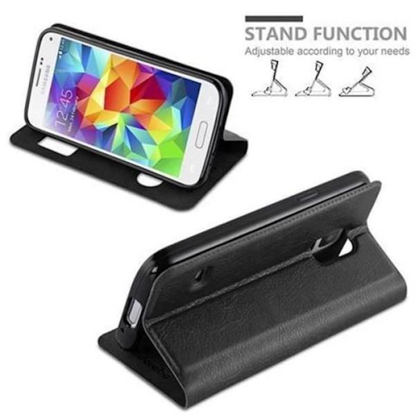 Cadorabo Fodral Samsung Galaxy S5 / S5 NEO BLACK COMET VIEW Magnetisk skyddsfodral som stöder stativ och fönster