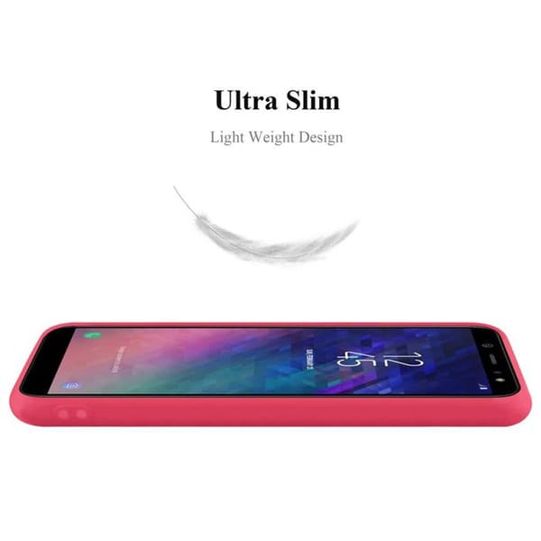 Skyddsfodral för Samsung Galaxy J6 2018 CANDY RÖD Stötsäker Silikon Röd