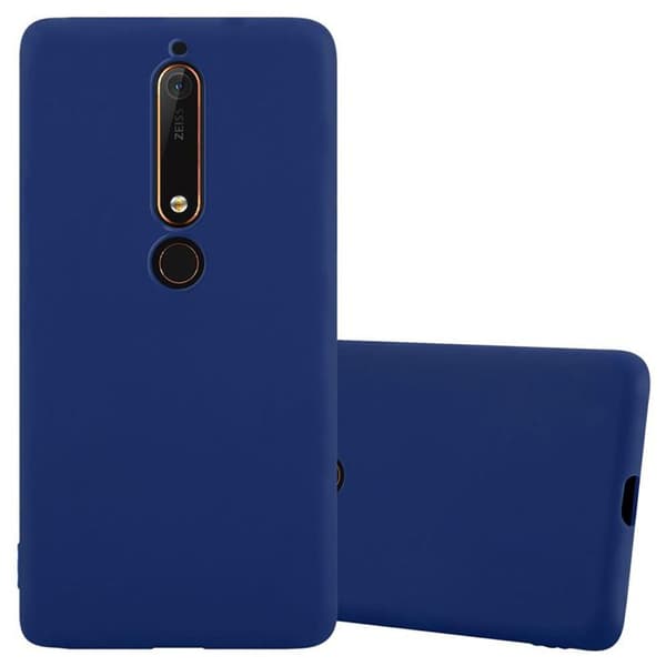 Skyddsfodral för Nokia 6.1 CANDY MÖRKBLEU Stötsäker Silikon Blå