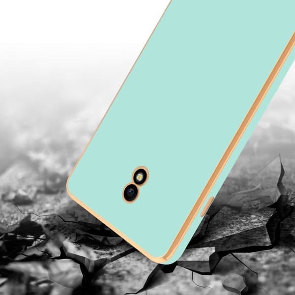 Skydd för Samsung Galaxy J5 2017 Glansig Mintgrön - Guld med skydd för kamera Grön