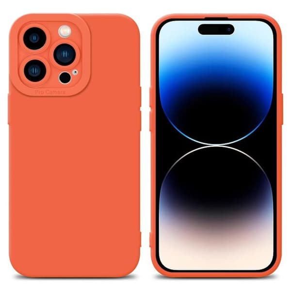 Skyddsfodral för iPhone 14 PRO MAX i FLUID ORANGE Stötsäker Apelsin