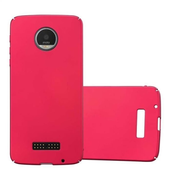 Fodral till Motorola MOTO Z i METALLIC RED Hårt fodral Cover Cadorabo Cover Skydds metallskydd