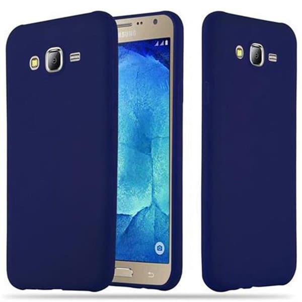 Skyddsfodral för Samsung Galaxy J7 2015 CANDY MÖRKBLOMMA Stötsäker Silikon Blå