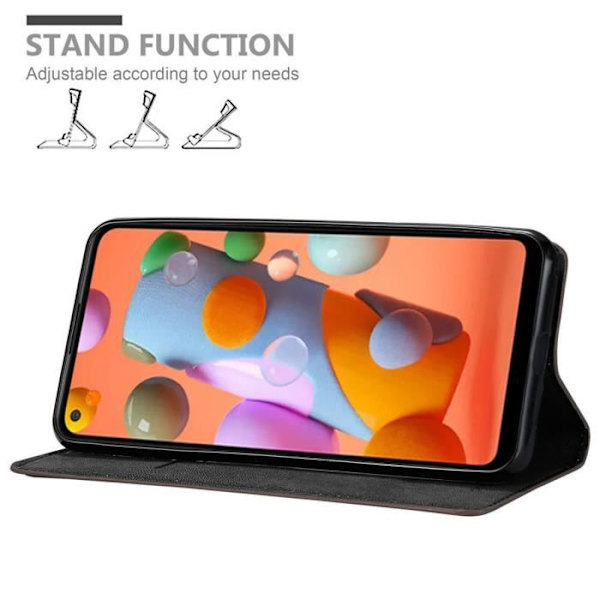 Fodral - CADORABO - Samsung Galaxy A11 / M11 - Kaffebrun - Ultratunn - Magnetisk stängning kaffe brunt