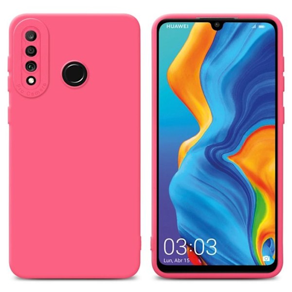 Fodral till Huawei P30 LITE i FLUID RED Fodral i flexibelt TPU-silikonskydd Röd