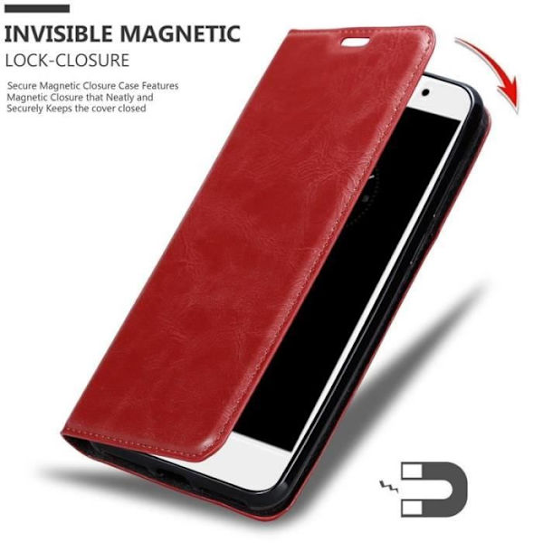 Cadorabo Fodral till Huawei Enjoy 7 PLUS i APPLE RED