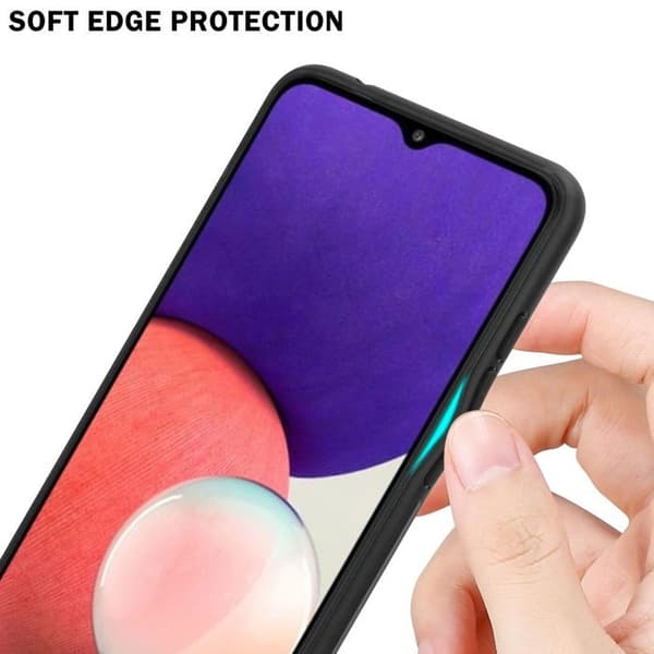 Fodral för Samsung Galaxy A22 5G i ROSA - BLÅ Stötsäker Bicolor design Svart