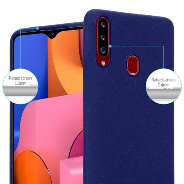Mobilfodral - CADORABO - Samsung Galaxy A20s - Silikon TPU - Mörkblå frost - Lätt skydd Frost mörkblå