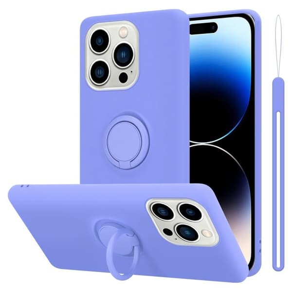 Skal för iPhone 14 PRO MAX i LIQUID LIGHT PURPLE Stötabsorberande skydd Violett
