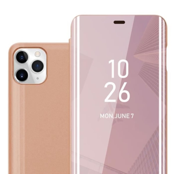 Cadorabo Fodral till Apple iPhone 11 PRO MAX i KUNZIT ROSE Clear View Cover Spegelskydd 360 graders skydd Kunzit Rose