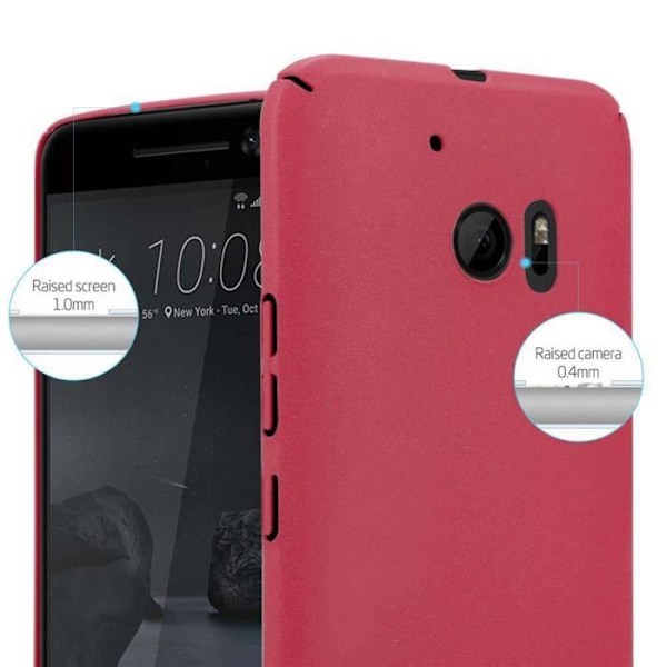 Coque - CADORABO - HTC ONE M10 - Stötskydd - Frostad Design - Röd Färg Frostig röd