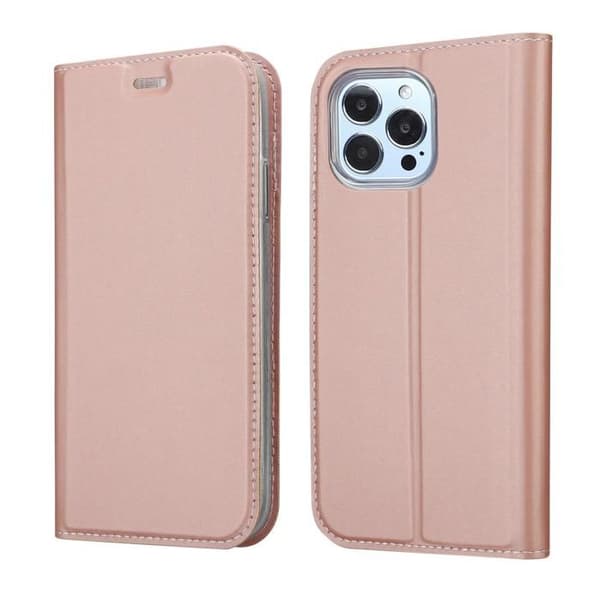 Fodral med lock för iPhone 13 PRO MAX Plånbok i KLASSISK ROSÉ Stötsäker Ros