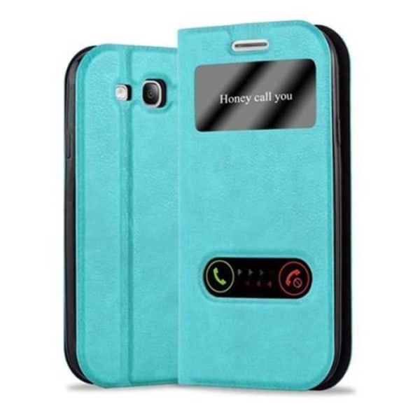 Cadorabo Fodral Samsung Galaxy S3 / S3 NEO TURQUOISE MINT VIEW Fodral Fodral Fodral Magnetskydd stöder Stativfönster