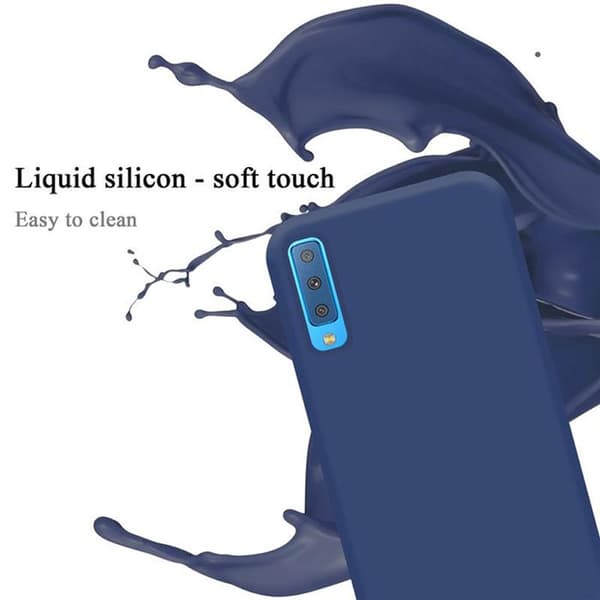 Skyddsfodral för Samsung Galaxy A7 2018 Stötskydd i LIQUID BLUE Blå