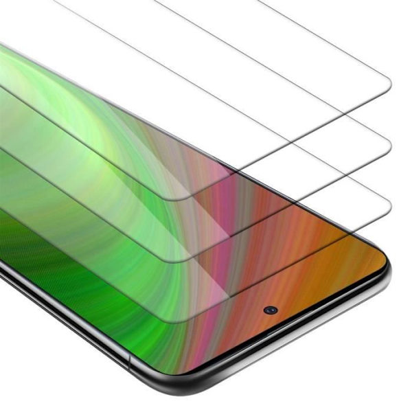 Cadorabo 3x härdat glas för Samsung Galaxy A51 i HÖG TRANSPARENT - Paket med 3 skärmskydd i härdat glas för display Transparent