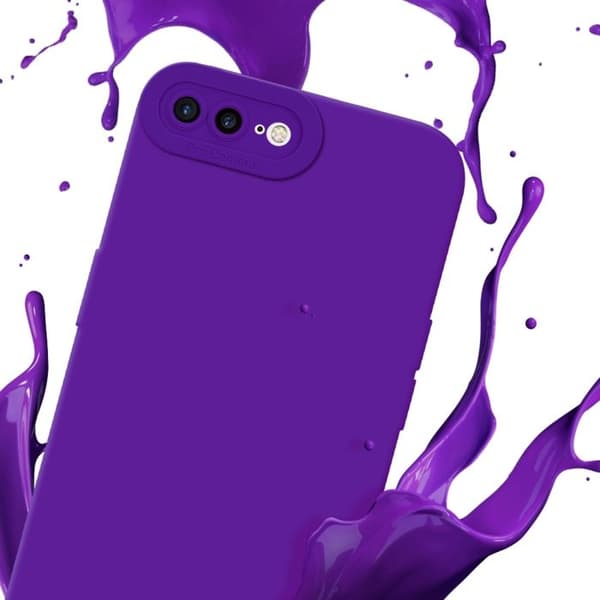 Skyddsfodral för iPhone 7 PLUS / 7S PLUS / 8 PLUS i MÖRKLILA FLUID Antichock Violett