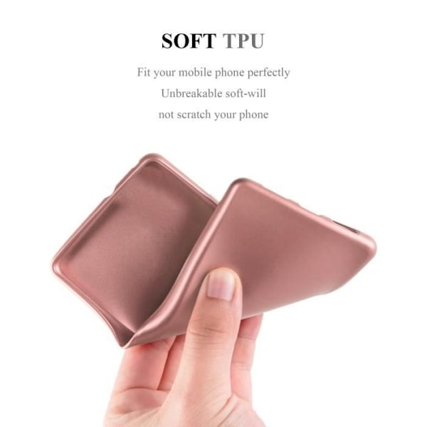 Fodral - CADORABO - Samsung Galaxy S22 Ultra - Metallic Rose Gold - TPU Silikonskydd - Smal design Rose guld