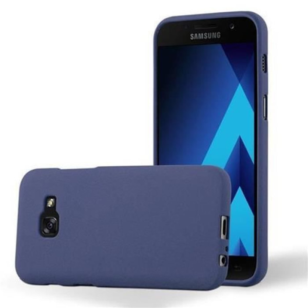 Samsung Galaxy A5 2017 Fodral FROST MÖRKBLÅT Cadorabo FROST TPU Silikonskyddsfodral Skal Ultrasmal Fin Bumper