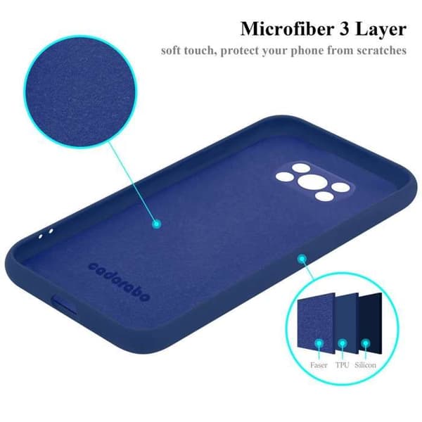 Skyddsskal för Xiaomi POCO X3 NFC Stötabsorberande i LIQUID BLUE Blå