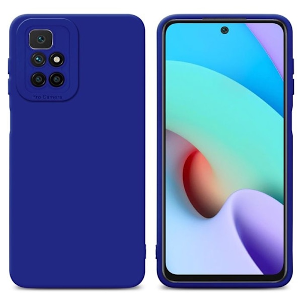 Coque för Xiaomi RedMi 10 i FLUID BLÅ Fodral Etui Case Cover i flexibelt TPU-silikonskydd Blå