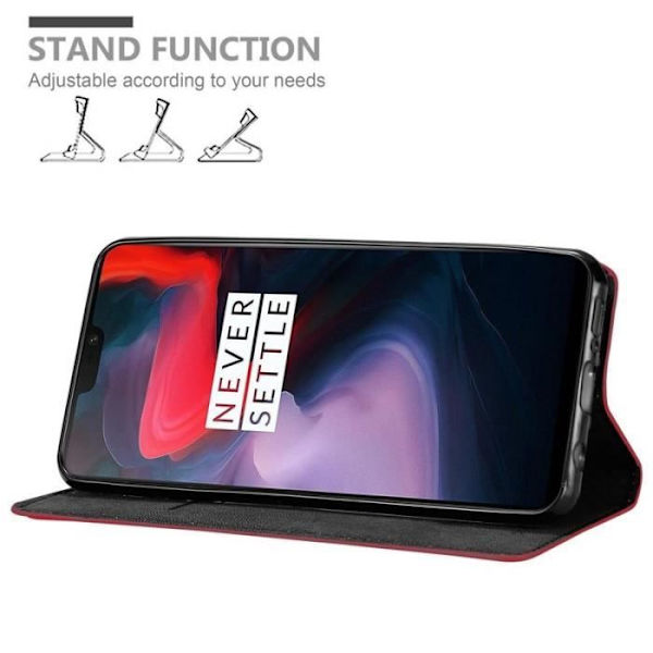 Cadorabo One Plus 6 Fodral i APPLE RÖD