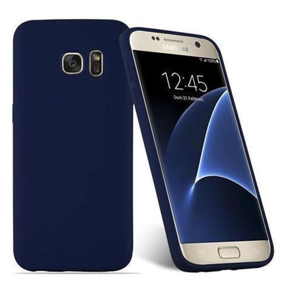 Skyddsfodral för Samsung Galaxy S7 CANDY MÖRKBLOMMA Stötsäker Silikon Blå