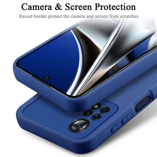 Skyddande stötsäker skal för Xiaomi Poco X4 Pro i LIQUID BLUE Blå
