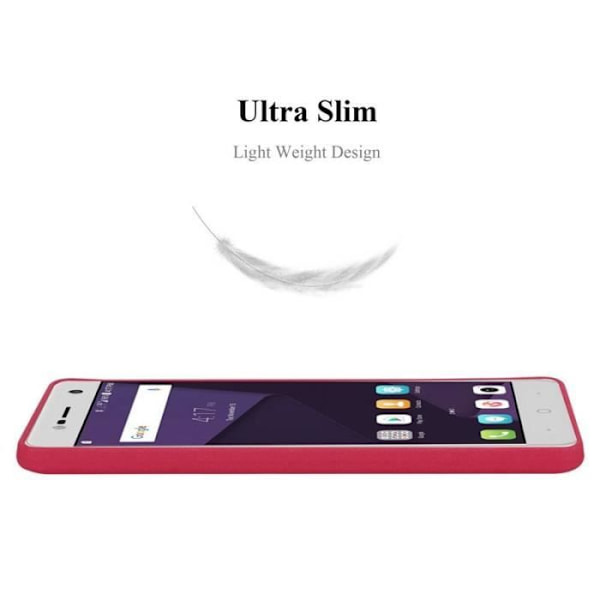 Cadorabo Fodral fungerar med ZTE Blade V8 MINI i FROST RED - Stötsäker och reptålig TPU silikonhölje - Ultra Slim