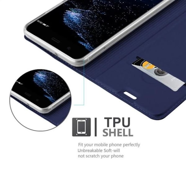 Cadorabo Fodral till Huawei P10 i KLASSIG MÖRKBLÅT