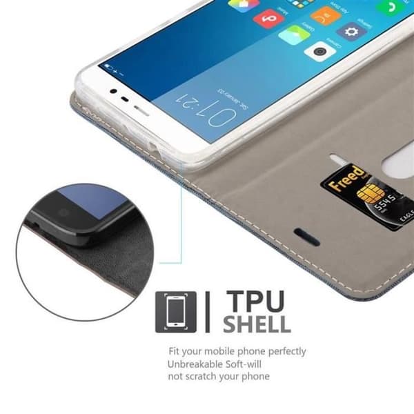 Skyddsfodral för Xiaomi RedMi NOTE 4 i BLÅSVART Etui Case Skydd MÖRKBLÅ