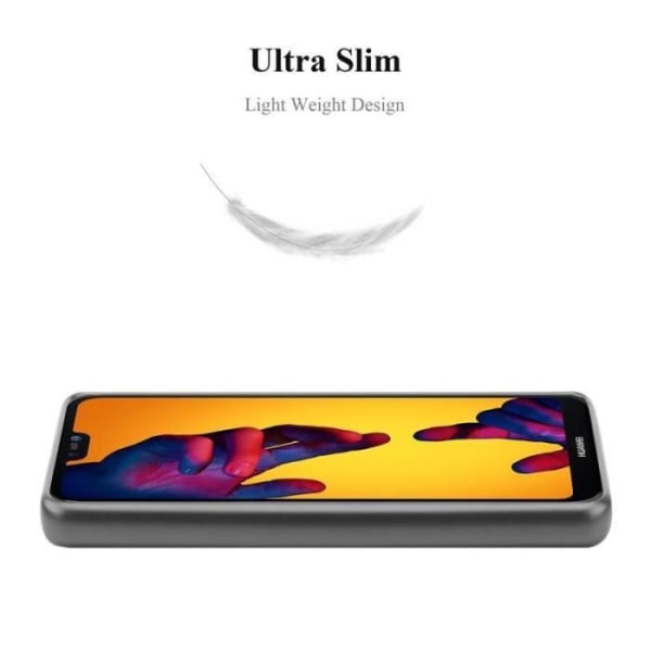 Cadorabo Fodral fungerar med Huawei P20 LITE i METALLIC GREY - Stötsäker och reptålig TPU silikonhölje - Ultra Slim