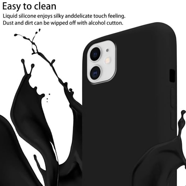 Halsbandsfodral för Apple iPhone 11 Skal i LIQUID BLACK Fodral Modehalsband a la mode Fodral Fodral Silikon justerbar