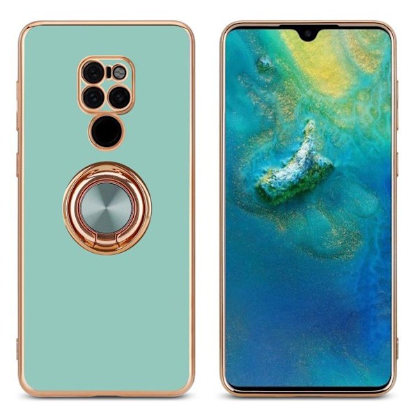 Housse för Huawei MATE 20 Fodral i Glansig Turkos - Guld Etui Case Cover Silikon TPU flexibel med kameraskydd Grön