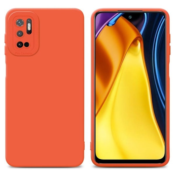 Coque för Xiaomi RedMi NOTE 10 5G / POCO M3 PRO 5G i FLUID ORANGE Fodral Etui Case Cover i flexibel TPU-silikon Skydd Gul