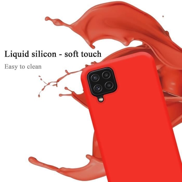 Fodral till Samsung Galaxy A22 4G / M22 / M32 4G Skal i LIQUID RED Fodral Skydd i silikon TPU mobiltelefon VÄTSKA RÖD