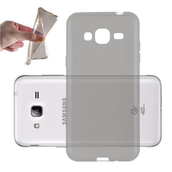 Transparent stötsäker silikonfodral för Samsung Galaxy J3 2016 Svart