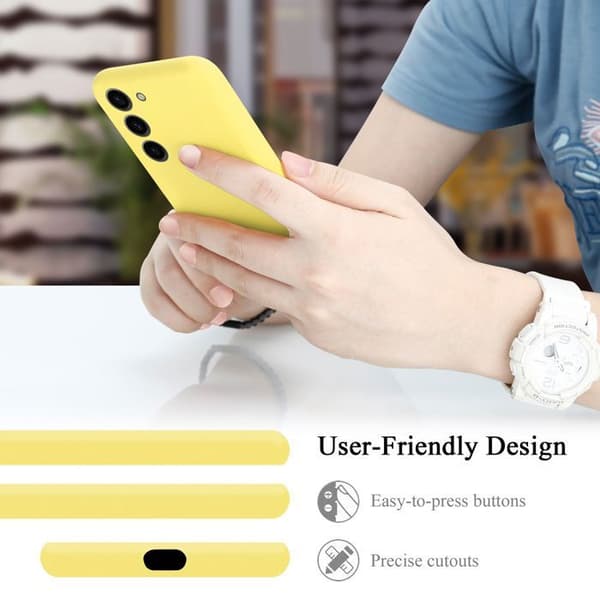 Skyddande stötsäker skal för Samsung Galaxy S23 i LIQUID YELLOW Gul