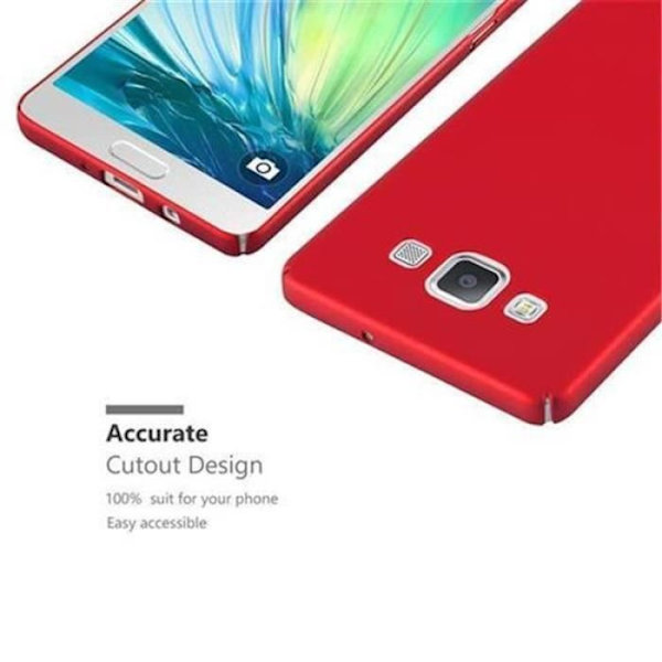 Cadorabo Fodral Samsung Galaxy A5 2015 (5) RÖD METALL MATTT METALL Hårt plasthölje Skydd Hårt fodralfodral Ultra Slim Bumper Röd
