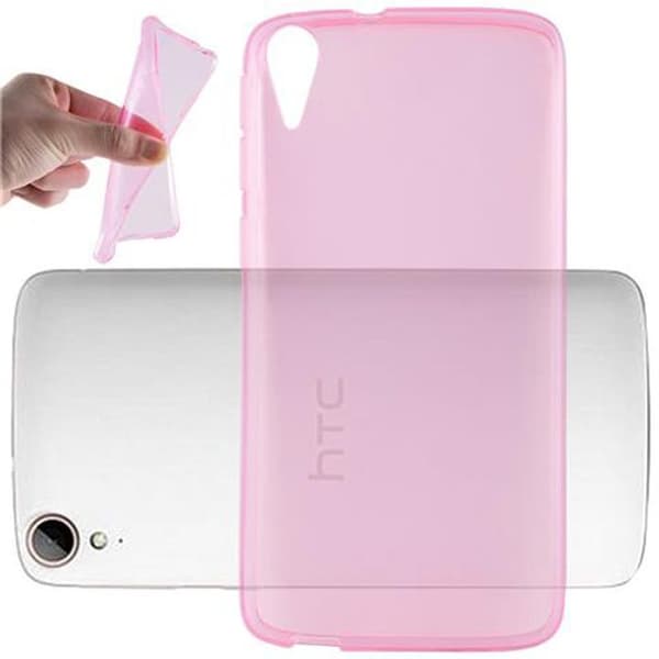 Transparent stötsäker silikonfodral för HTC Desire 828 Ros