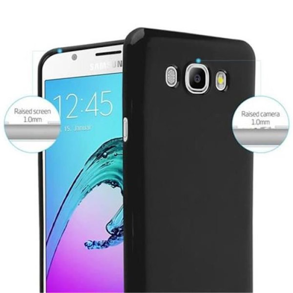 Samsung Galaxy J5 2016 (6) fodral i BLACK JELLY by Cadorabo (JELLY design) Ultratunt mjukt silikon TPU-gelskydd med anti-halk