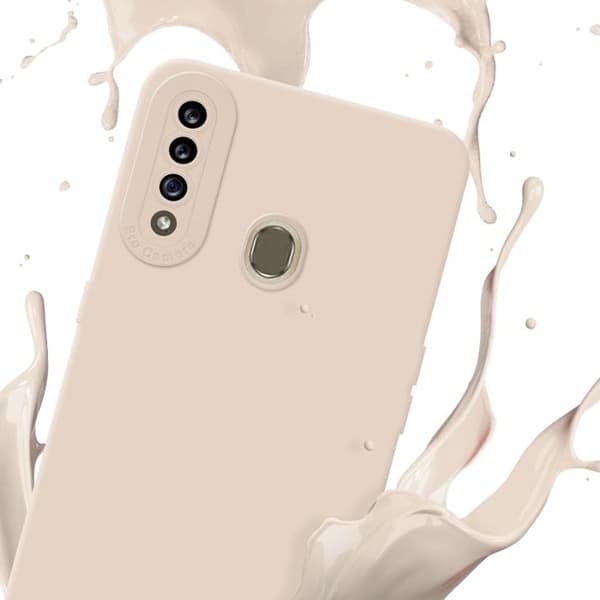 Skyddsfodral för Samsung Galaxy A20s i FLUID CRÈME Stötskydd Ros