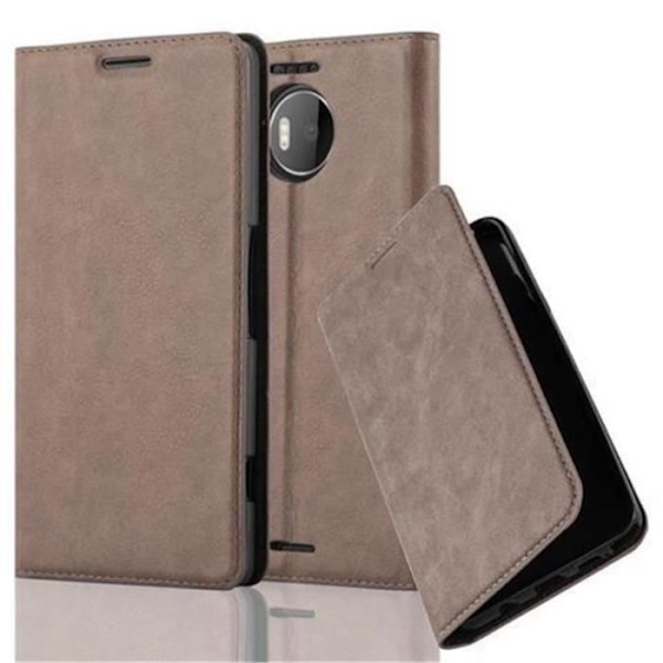Nokia Lumia 950 XL Fodral i KAFFEBRUNT från Cadorabo (design med Osynlig magnetisk stängning) Helt skyddsfodral med flik