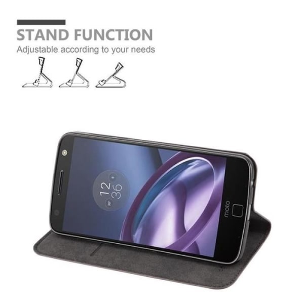 Motorola MOTO Z2 Fodral i KAFFEBRUN från Cadorabo (INVISIBLE MAGNETIC CLOSURE Design) Helt skyddsfodral med flip flik